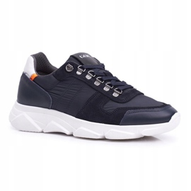 GOE Scarpe Sportive Uomo Pelle Blu Navy FF1N3020 1