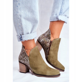 Stivali Donna Con Tacco Maciejka Primavera Pelle Oliva 04492-24 verde 2