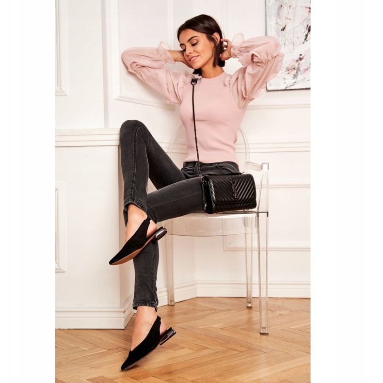 Ballerine da donna Laura Messi Pelle Nere 2127 nero 1