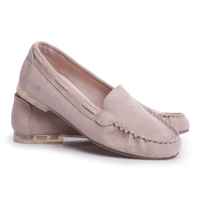 Mocassini Donna Sergio Leone Camoscio Beige MK722 2