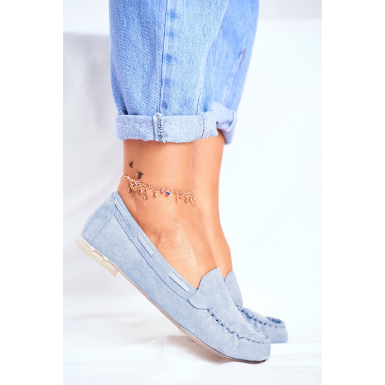 Mocassini Donna Sergio Leone Scamosciato Blu MK722 2
