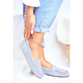 Mocassini Donna Sergio Leone Scamosciato Blu MK722 1