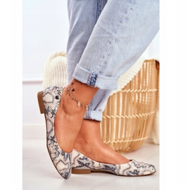 Ballerine da donna Sergio Leone White Snake BL611 Nemsis bianco grigio multicolore 1