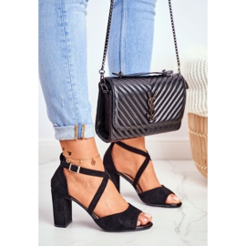 Sandali Donna Con Tacco Alto Sergio Leone Nero SK865 1