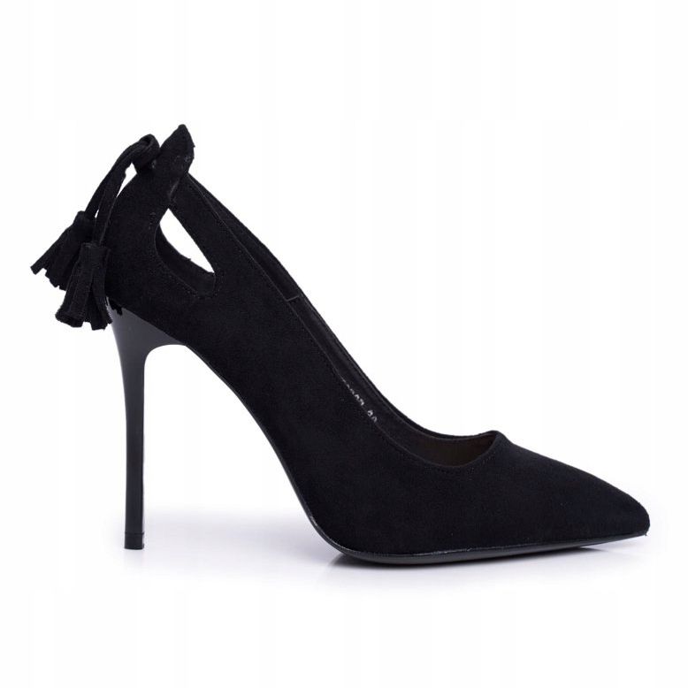 PS1 Tacchi Alti Donna In Pelle Scamosciata Con Spitz Nero Leven 1