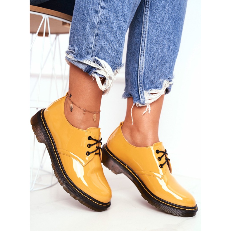 SEA Scarpe Brogue da Donna Laccate Gialle Do It Better! giallo 2