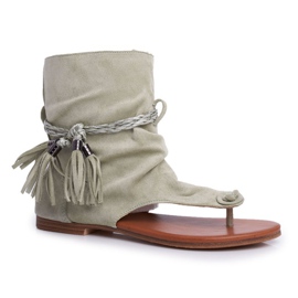 SEA Sandali Donna Infradito Con Gambo Verde SL1011 Madrit 1