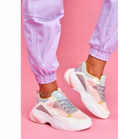 PS1 Scarpe sportive da donna Pinner rosa colorato bianco multicolore 2