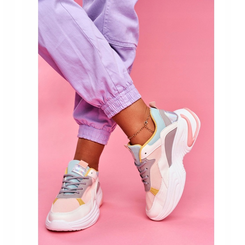 PS1 Scarpe sportive da donna Pinner rosa colorato bianco multicolore 1