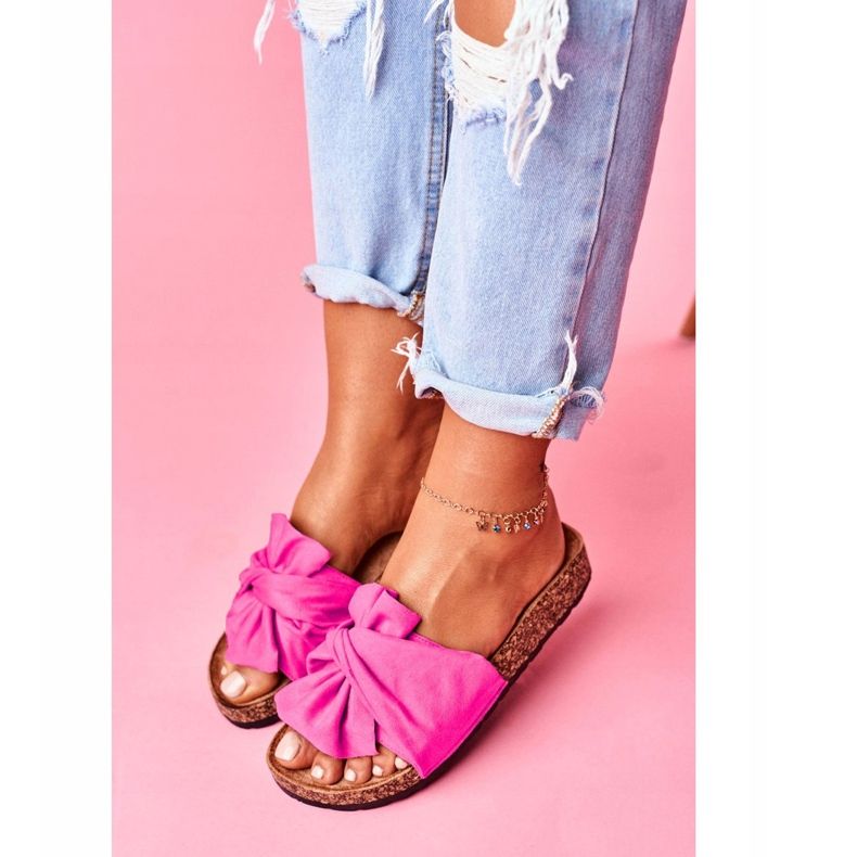 PS1 Pantofole Da Donna Su Fiocchi Di Sughero Fucsia Felis rosa 2