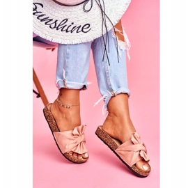 PS1 Pantofole da donna su sughero beige Felis Bows 2