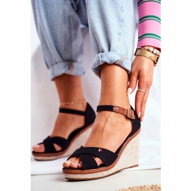 SEA Sandali da donna con zeppa neri LaMane nero 1