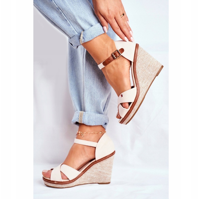 SEA Sandali da donna con zeppa Beige LaMane 1