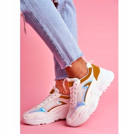 BUGO Scarpe Sportive Donna Gialle e Bianche Memory bianco giallo 2