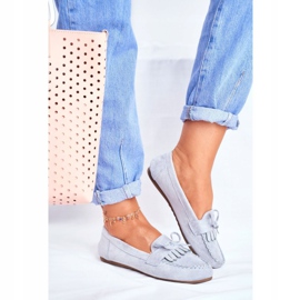 BUGO Mocassini Donna Scamosciato Blu Velucci 1