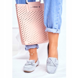 BUGO Mocassini Donna Scamosciato Blu Velucci 2