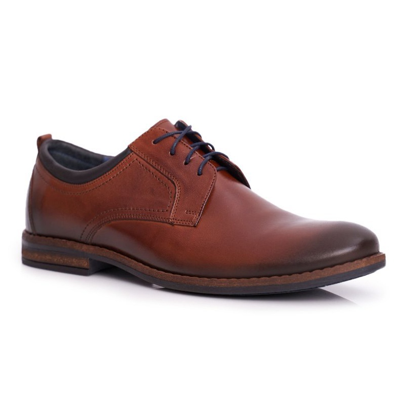 Scarpe Brogue Uomo Casual Nikopol Pelle Marrone 1726 1