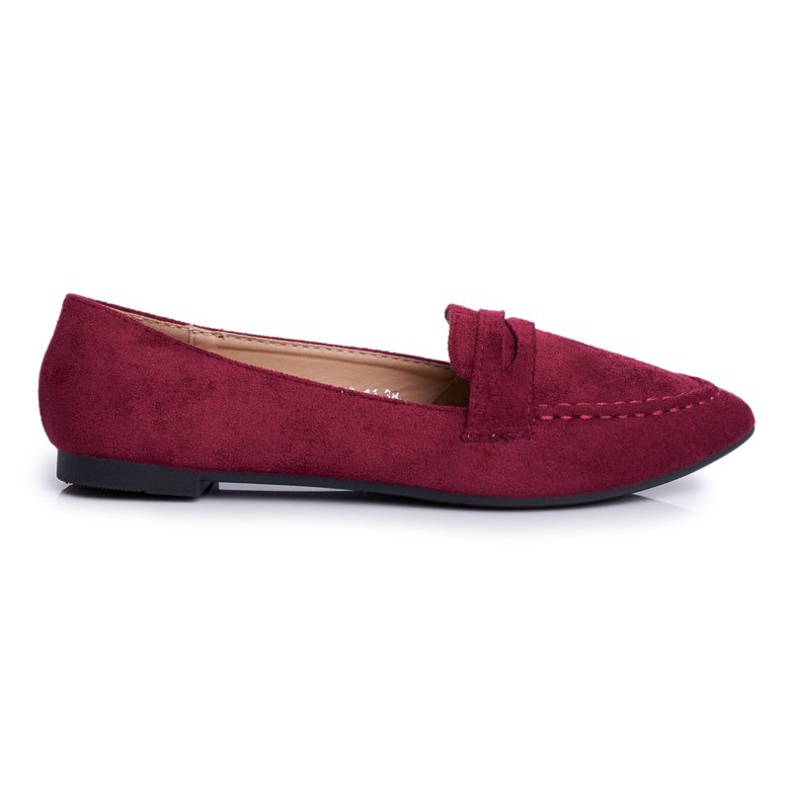 BUGO Mocassini Donna Scamosciato CH-1M6 Borgogna Laveria rosso 2