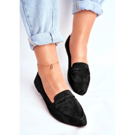 BUGO Mocassini Donna Scamosciato CH-1M6 Nero Laveria 2