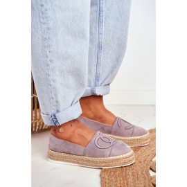 SEA Espadrillas da donna con suola spessa in lino Grigio Febi 2