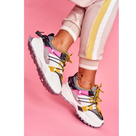 PS1 Scarpe Sportive Donna Bianche LA91 Be One multicolore giallo 2