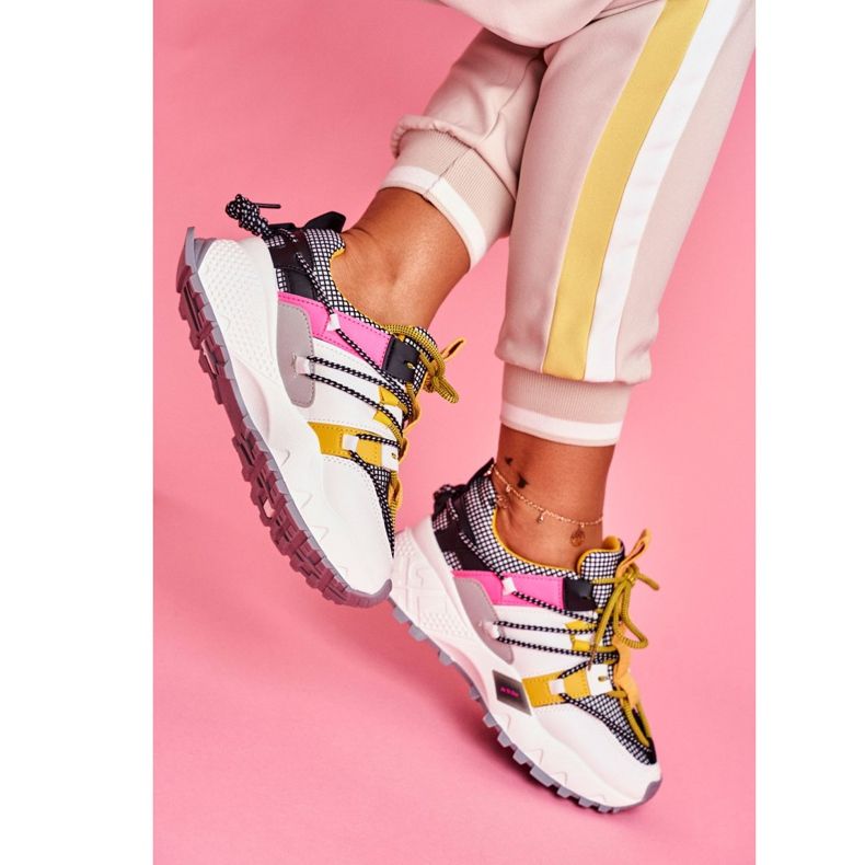 PS1 Scarpe Sportive Donna Bianche LA91 Be One multicolore giallo 2