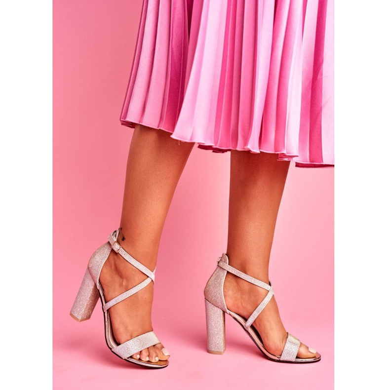 SEA Sandali Donna Con Tacco Glitter Oro Vivi d'oro 1