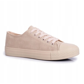 BUGO Sneakers da donna in pelle scamosciata beige El Paso 1