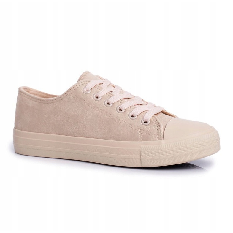 BUGO Sneakers da donna in pelle scamosciata beige El Paso 1