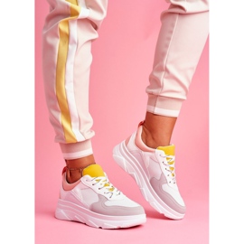 BUGO Scarpe Sportive da Donna Rosa e Bianche Fresno bianco 1