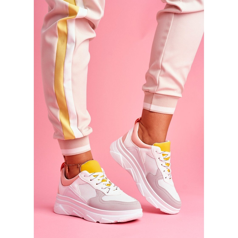 BUGO Scarpe Sportive da Donna Rosa e Bianche Fresno bianca 1