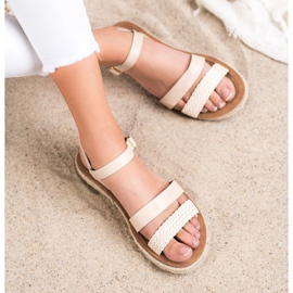 SHELOVET Sandali In Ecopelle Intrecciati marrone 1