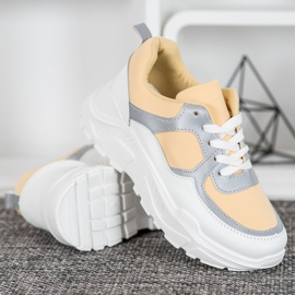 SHELOVET Sneakers Gialle Classiche bianco giallo 1
