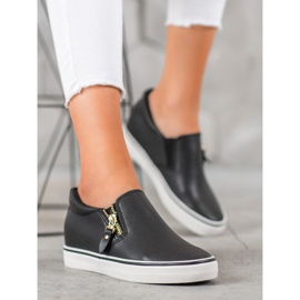 SHELOVET Slip neri con cerniera nero 2