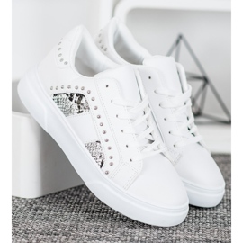 SHELOVET Sneakers alla moda sulla piattaforma bianco 1