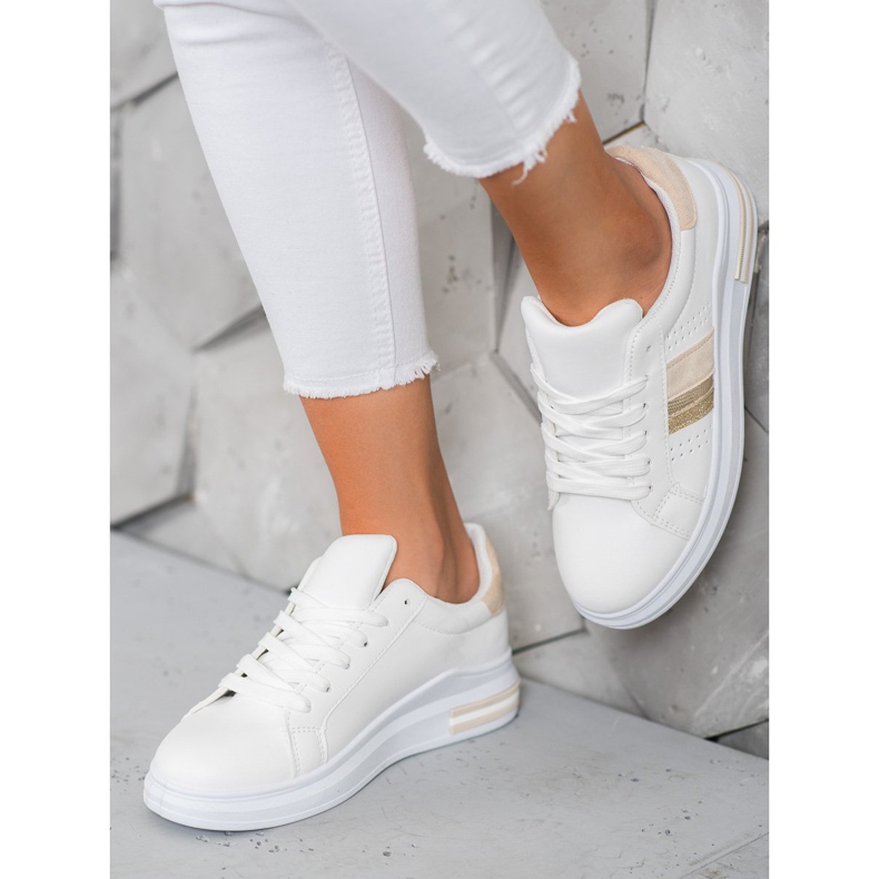 SHELOVET Scarpe da ginnastica alla moda bianca 1