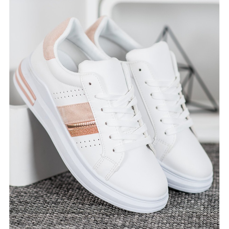SHELOVET Scarpe da ginnastica alla moda bianca 2