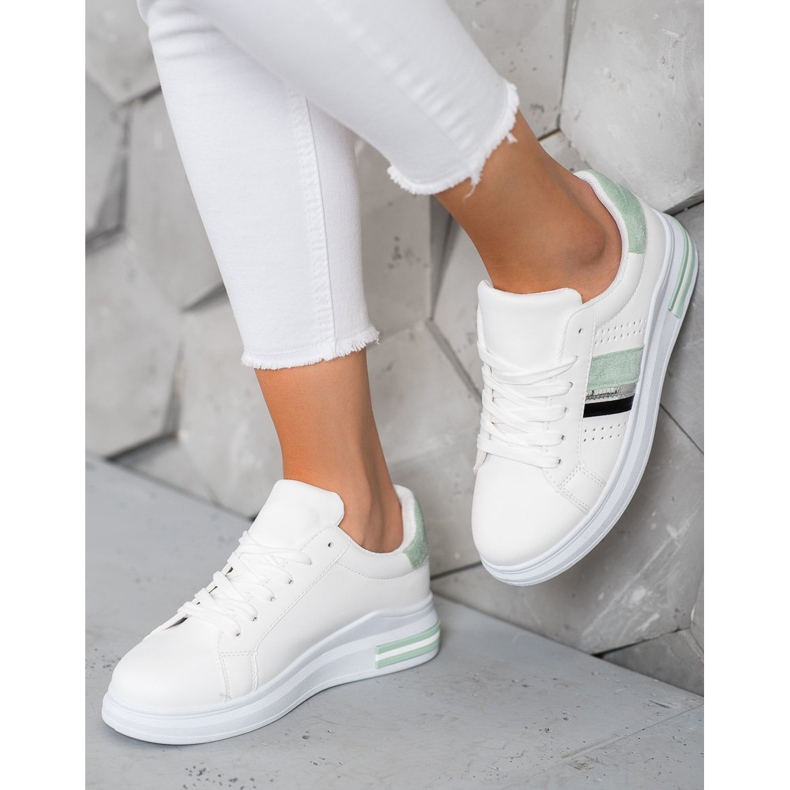 SHELOVET Scarpe da ginnastica alla moda bianco 1