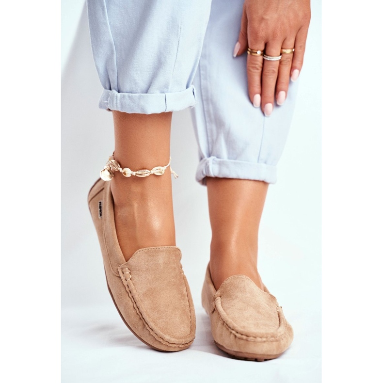 Evento Mocassini Donna Camoscio Beige Morreno 2
