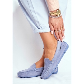 EVE Mocassini Donna Blu Scamosciato Morreno 1