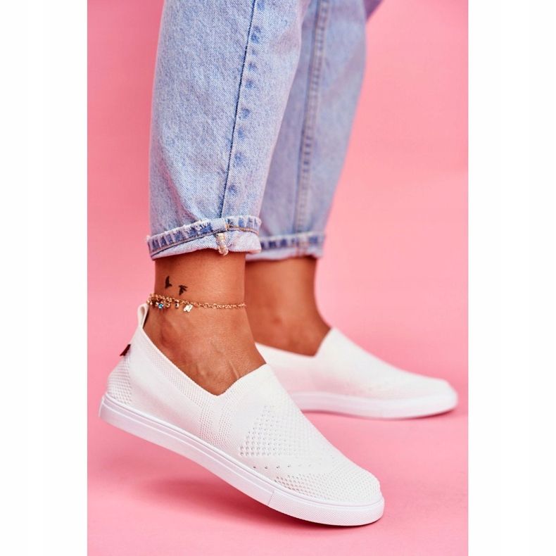Sneakers da donna bianche Sneakers slip-on Big Star FF274A608 bianco 1