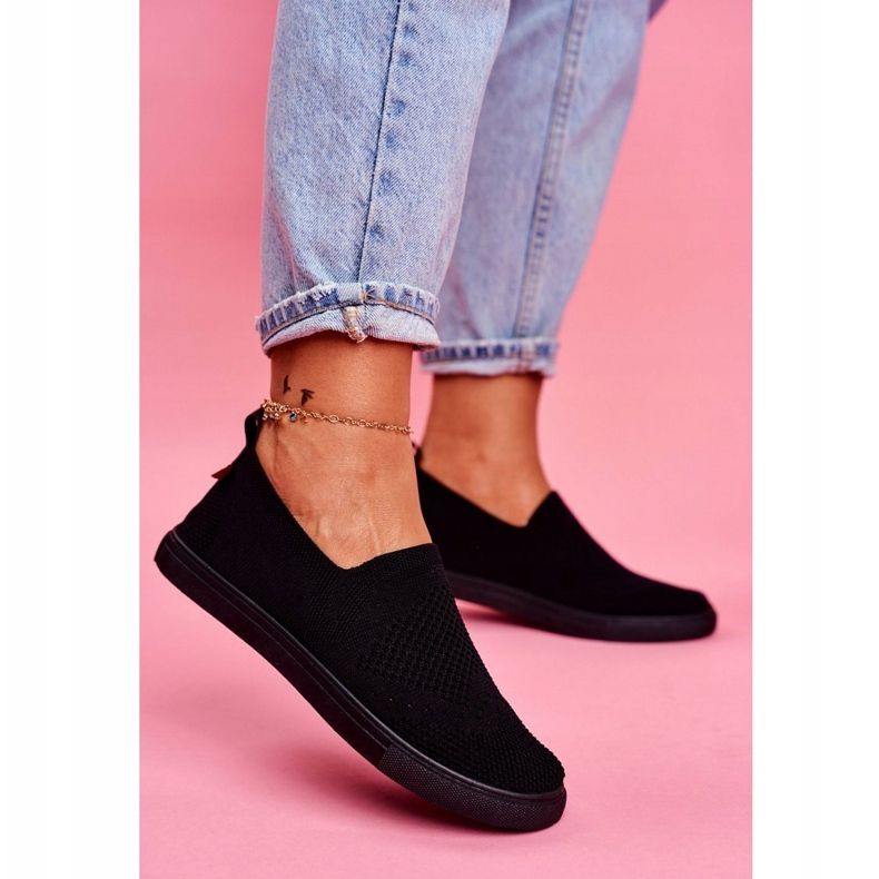 Sneakers da donna nere Sneakers senza lacci Big Star FF274A609 nero 1