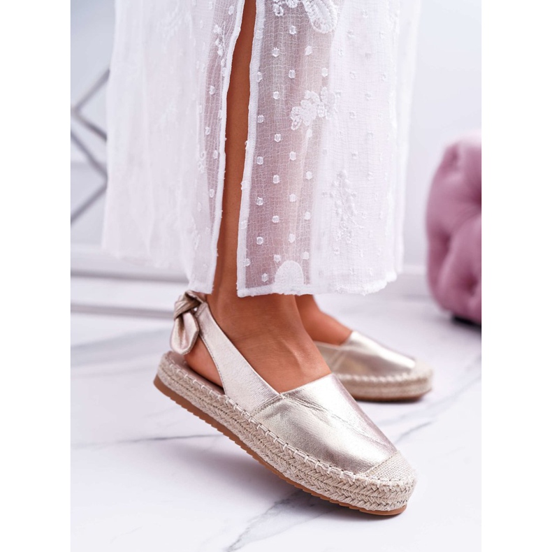 FRJ Espadrillas da donna Golden Contour d'oro 2
