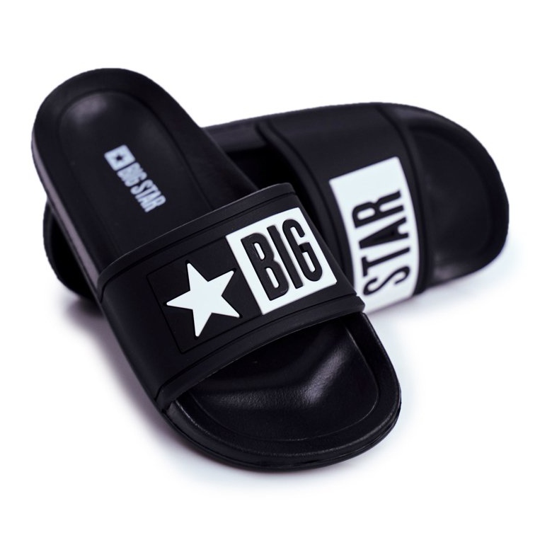 Pantofole nere per bambini e ragazzi Big Star DD374150 nero 2