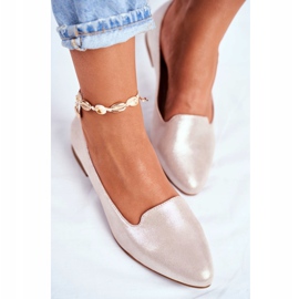 Ballerine da donna Sergio Leone Beige Oro BL610 d'oro 2