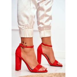 FW1 Sandali Donna Con Tacco Camoscio Arancio Anastasie arancia 2