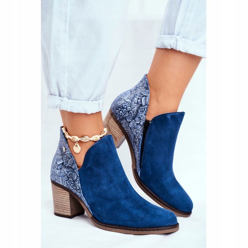 Stivali Donna Con Tacco Maciejka Primavera Pelle Blu Navy 04492-17 2