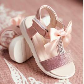 FRROCK Sandali Da Bambina Con Velcro Per Bambina Champagne Bella rosa giallo 2