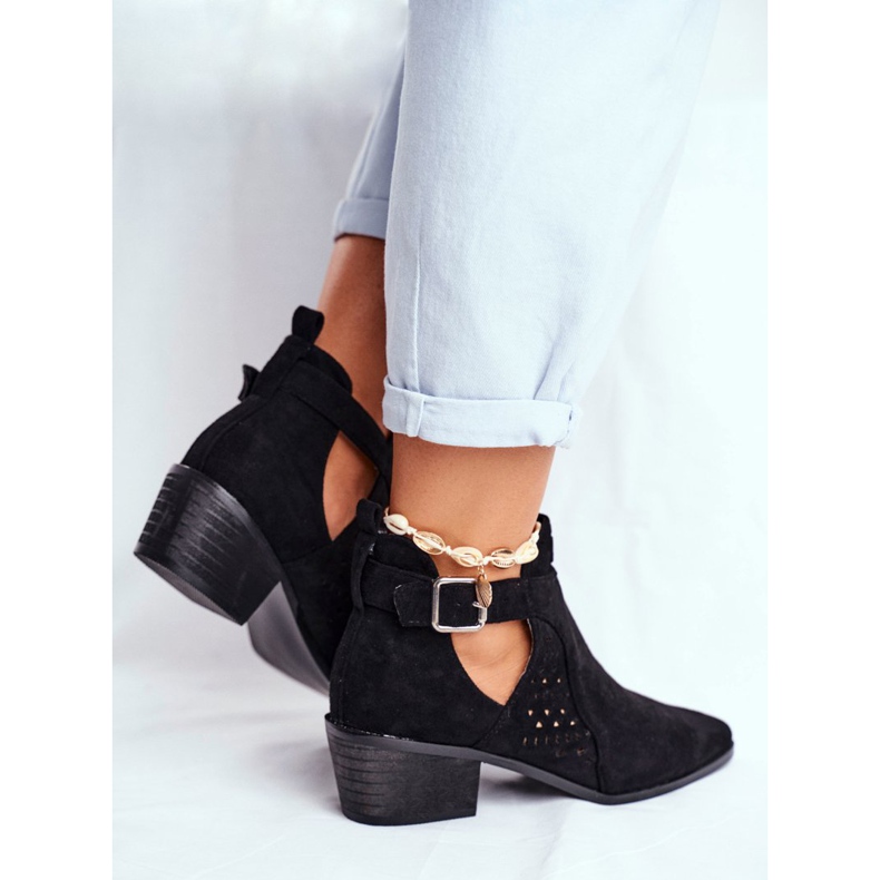 Bellucci Stivali primaverili da donna con taglio Black Rita nero 2