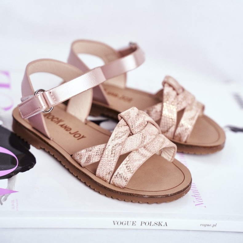 FRROCK Sandali Da Bambina Con Velcro Per Bambina Rosa Lilo 1